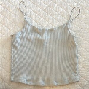 Garage Green Ribbed Crop Camisole